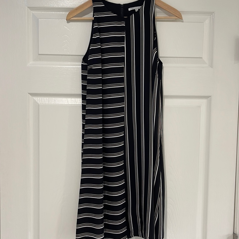 Rebecca Minkoff Elia Striped Trapeze Dress Sz 4 A-Line style